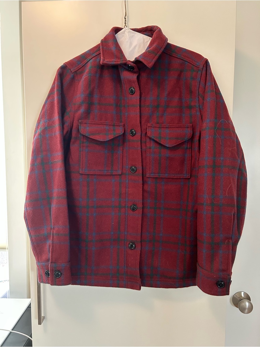 NWOT Filson Red and Blue Plaid Utility Jacket